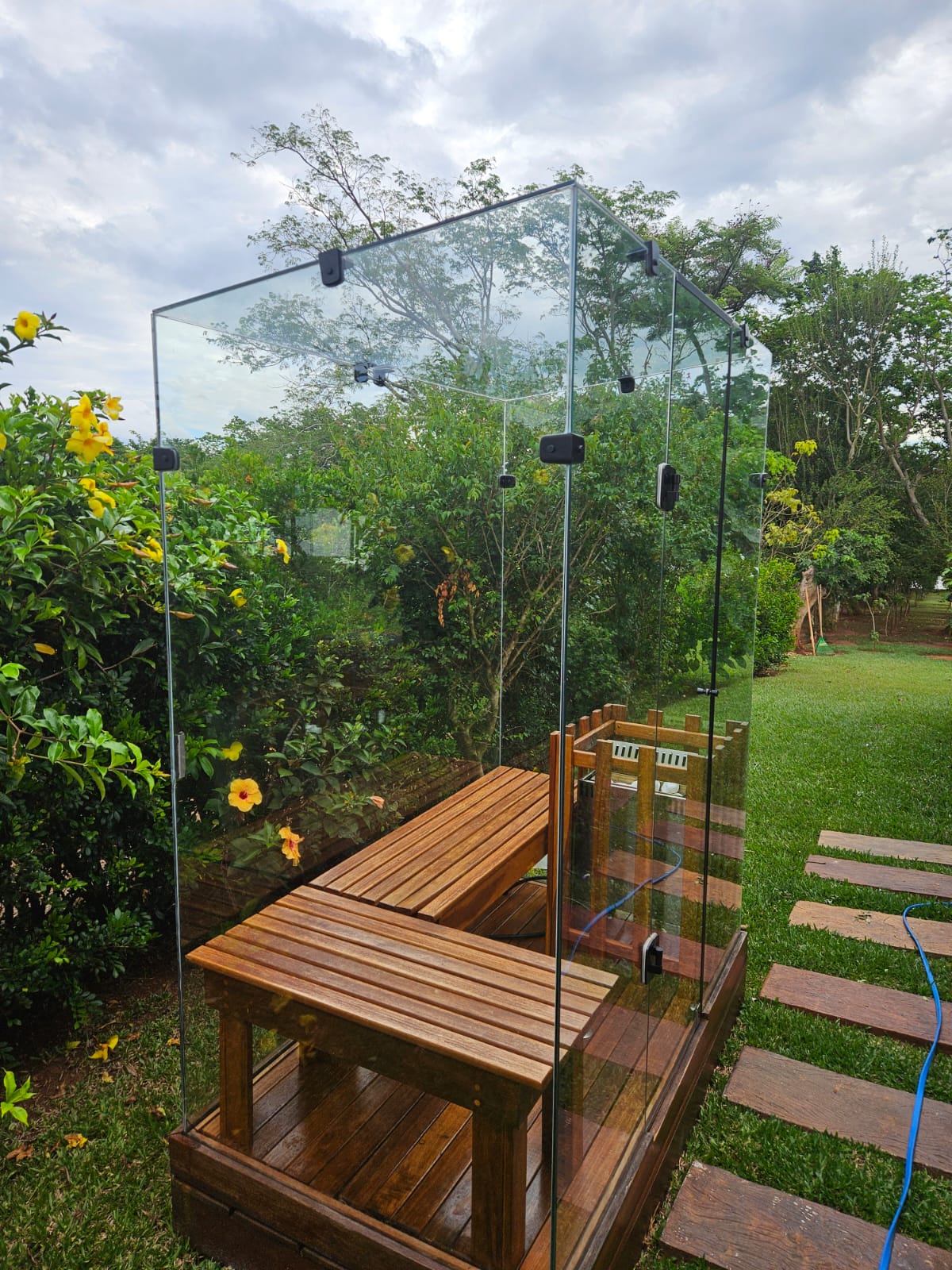 Sauna de vidro temperado - foto 1