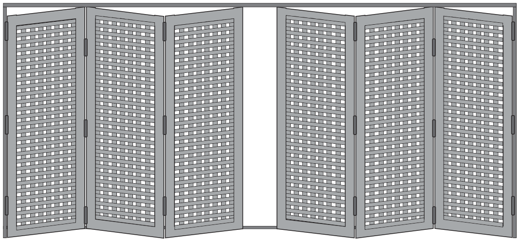 BRISE MUXARABI CAMARÃO 6 FOLHAS FECHAMENTO CENTRAL PERFIS GOLD