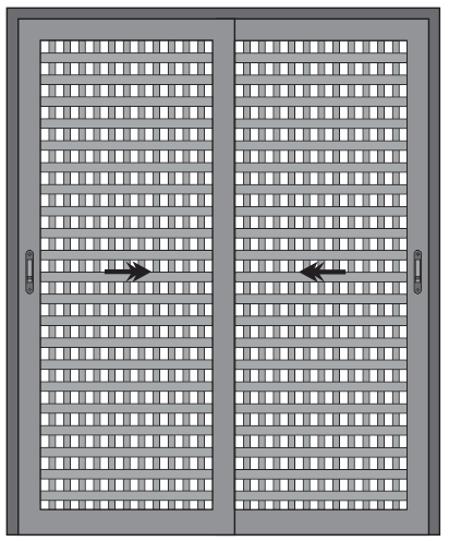 PORTA DE CORRER 2 FOLHAS COM LAMBRIL MUXARABI