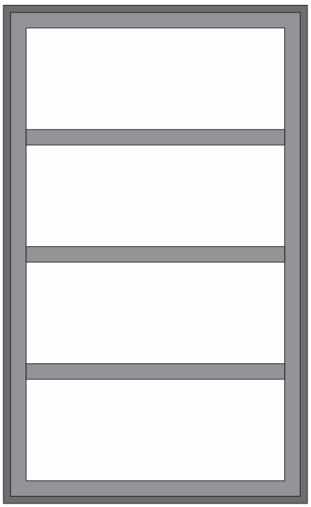 FIXO MOLDURA DE 10CM COM 04 MÓDULOS HORIZONTAIS