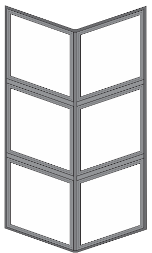 FIXO DE CANTO COM TRAVESSAS HORIZONTAIS