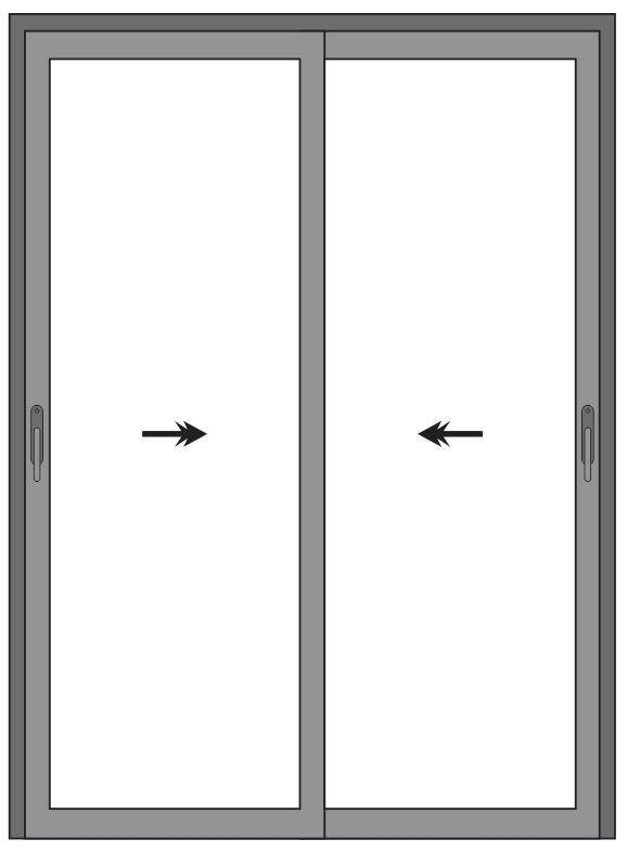 PORTA DE ALÇAR E CORRER 02 FOLHAS