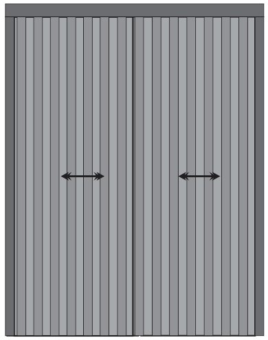 PORTA DE CORRER 2 FOLHAS LAMBRIL RIPADO