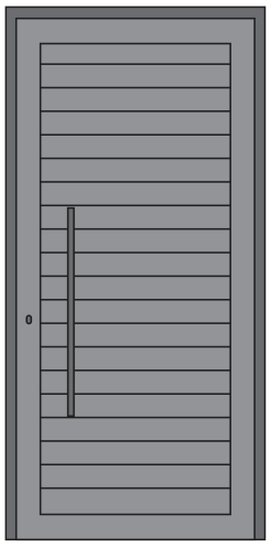 PORTA DE GIRO DOBRADIÇA DE SOBREPOR COM LAMBRIL