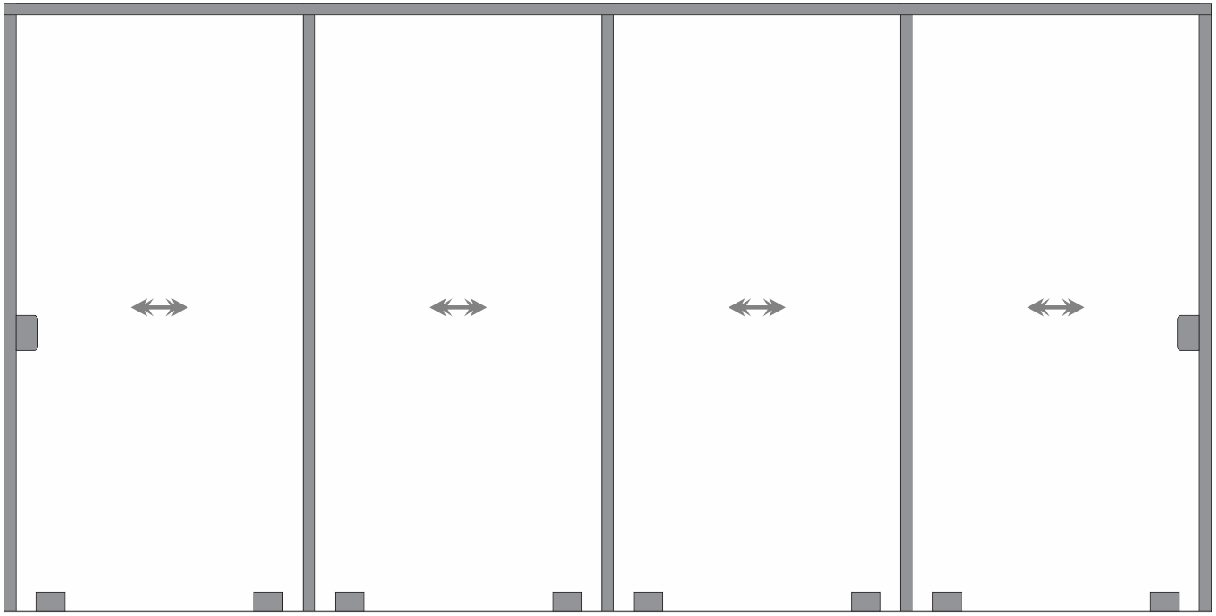 PORTA 4 FOLHAS MÓVEIS