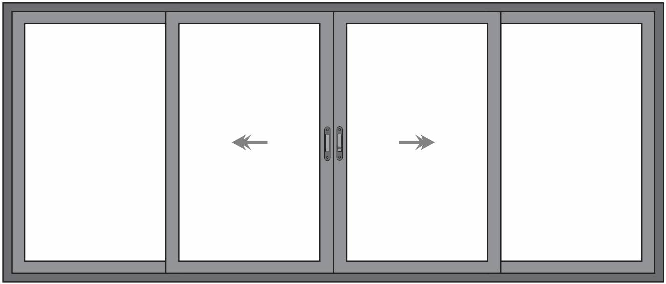 JANELA 4 FOLHAS DE VIDRO
