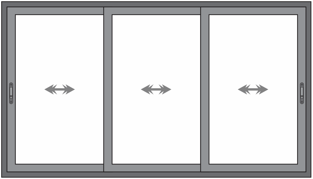 JANELA 3 FOLHAS DE VIDRO
