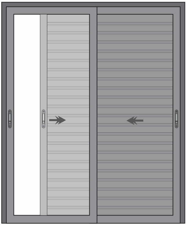 PORTA 3 FOLHAS, 1 VIDRO 2 VENEZIANA