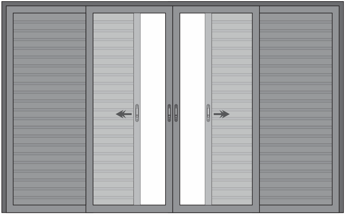 PORTA 6 FOLHAS DE VIDRO E TELA