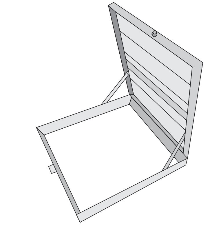 PORTA DE CORRER 1 FOLHA POR FORA DO VÃO COM LAMBRIL DUPLO