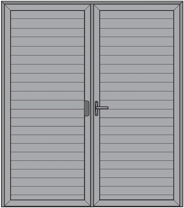 PORTA DE GIRO 2 FOLHAS LAMBRIL DUPLO COM VIDRO E FECHADURA ANTIPÂNICO