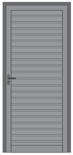 PORTA DE GIRO VENEZIANA COM BANDEIRA FILETADA