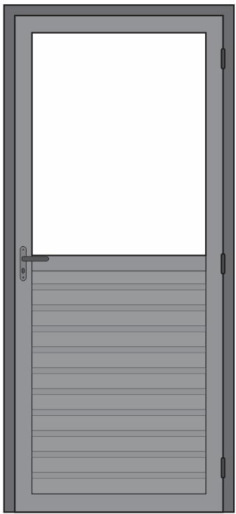 PORTA DE GIRO VENEZIANA VENTILADA ALTA