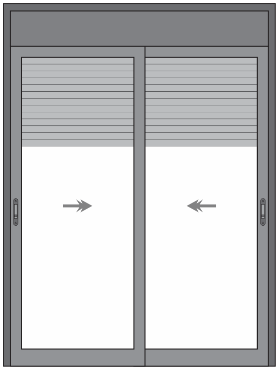 PORTA INTEGRADA 2 FOLHAS AUTOMÁTICA COM TRILHO COGUMELO E CAIXARIA SUPREMA