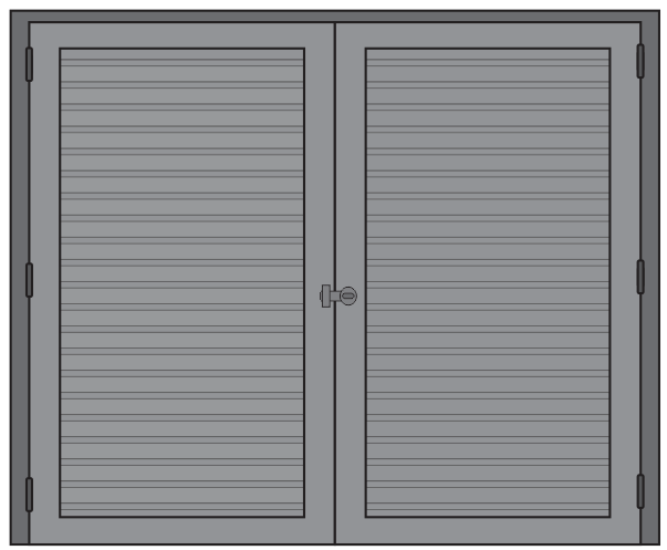 PORTINHOLA DE GIRO VENEZIANA VENTILADA 2 FOLHAS